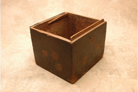 The Robinson Half Chest, one of the few surviving tea chests from the Boston Tea Party, displayed at the Boston Tea Party Ships & Museum.